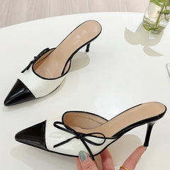 Butterfly-knot Pointed Toe Thin-Heeled Shoes