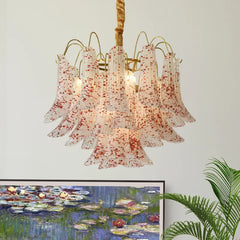 Glass Petal Country Design Ceiling LED Hanging Lamps