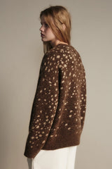Animal Knit Crew Neck Sweater