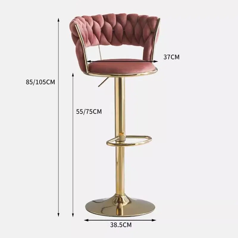 Adjustable Modern Bar Stools Comfortable High Chair.  Golden Atelier 6