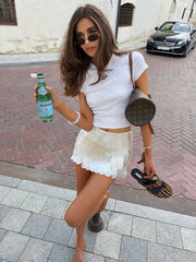 Sequined A-Line Mini Skirt