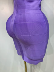 Crisscross Halter Bodycon Mini Dress