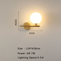 LED Wall Lamp Scone for Background 7W G9 Bulb Indoor Decor