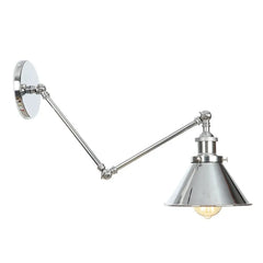 Silver Long Arm LED Wall Lamp - Golden Atelier