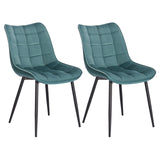 Upholstered Seat Stable Metal Legs Dining Chairs