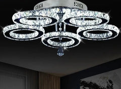 K9 Led Crystal Ceiling Lamp Smart Chandelier Pendant Ring Light