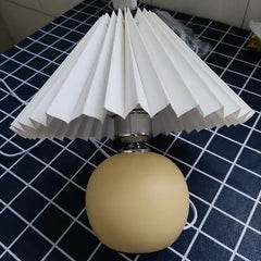 Vintage Rattan LED Table Lamp - Golden Atelier