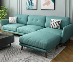 Spacious 4-seater fabric couch designed for compact homes