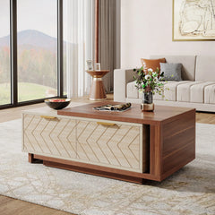 adjustable length coffee table expanded to 65 inches
