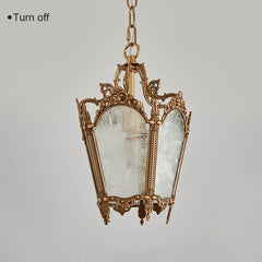 Antique copper semi-flush mount pendant ideal for bedrooms and foyers