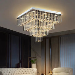 Art deco glass prism ceiling fixture for luxe interiors