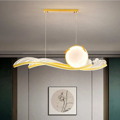 Artistic modern globe ceiling light for a creative living area