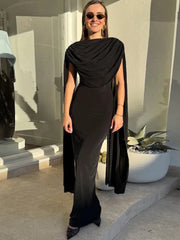 Backless maxi dress with tassel detail for summer