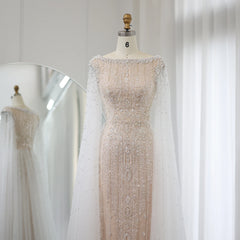 Women’s formal gown with bead, crystal, and sequin embellishments