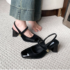 Pair of women’s high heel sandals styled for evening wear