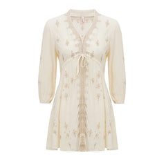 Boho mini dress perfect for summer parties and creative holidays