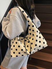 Bold print Y2K shopping tote for campus and errands