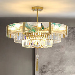 Botanical glass modern pendant light for contemporary interiors

