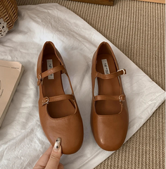 Women’s casual round toe slip-on leather flats