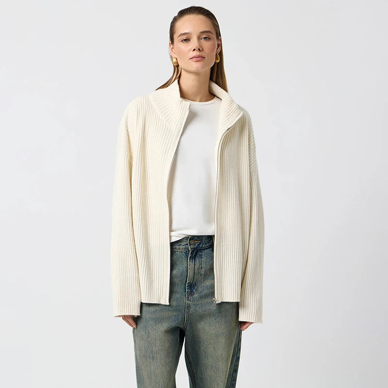 Casual knit turtleneck featured in easy fall outfit for women