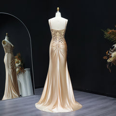 Close-up of beading and sequins on structured bodice of prom gown