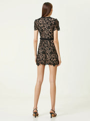 City stroll feminine daywear look in black lace for versatile fashion