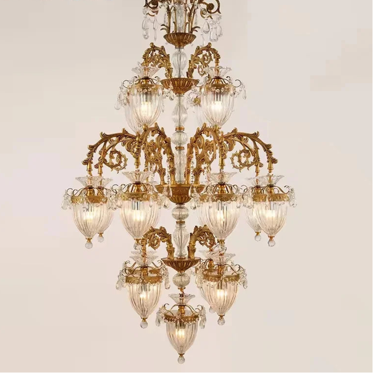 Classic Rococo ceiling light adding elegance to hotel lobby interiors