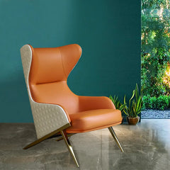 Luxury velvet accent chair with supportive cushioning