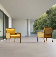 Stylish rattan wicker chair for dining or lounge spaces