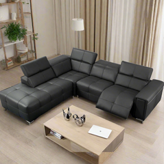  Modern L-shape reclining sectional sofa in the living room