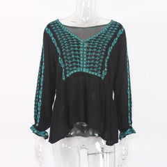 Creative black blouse for relaxed street style and night outs