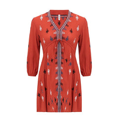 Creative red dress styled for day-to-night, party-ready occasions

