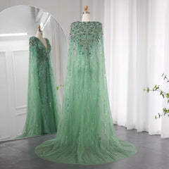 The crystal-embellished wedding party dress shown in full length.