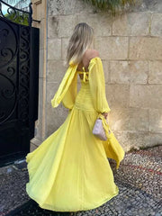 Women’s pleated summer maxi with hollow accents