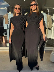 backless street fashion maxi outfit