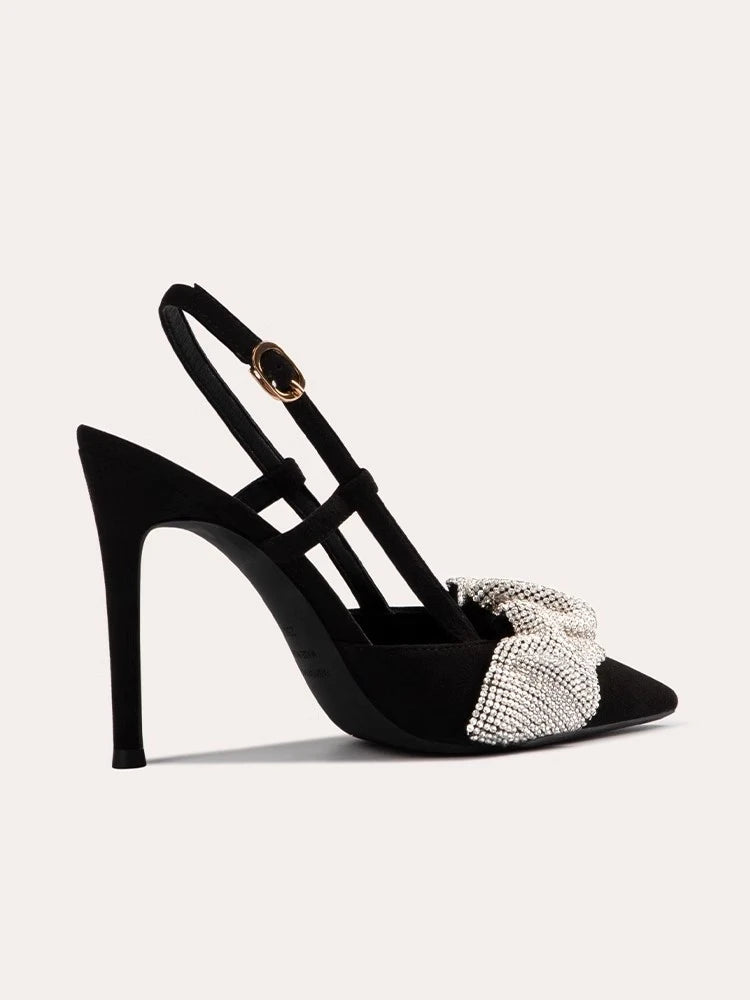 Embellished high heels ideal for formal events and cocktail outfits