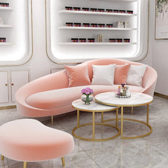 Artistic European-style sofa set in neutral tones