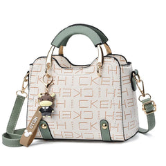Soft PU leather satchel with adjustable crossbody strap
