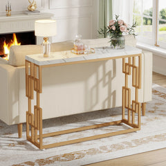 “Close-up of white faux marble tabletop with sleek texture finish”

