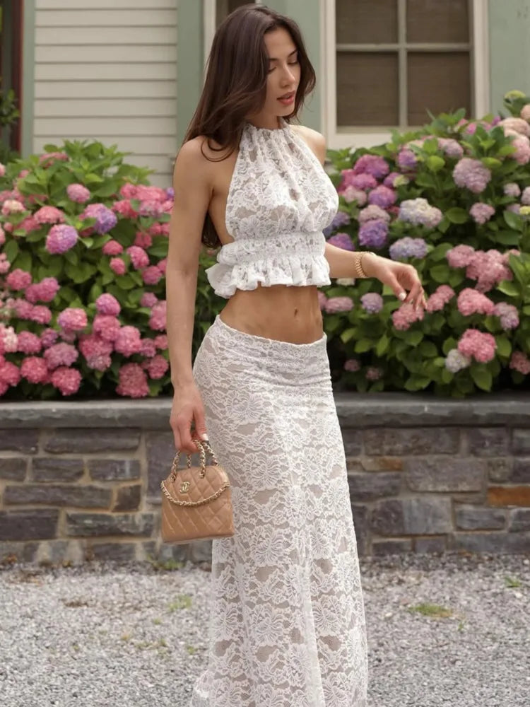 Boho women’s lace set perfect for vacation and party looks