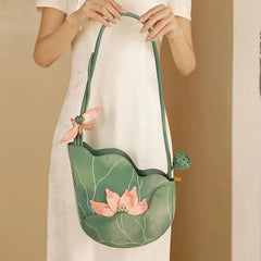Designer women’s shoulder bag in nature inspired style
