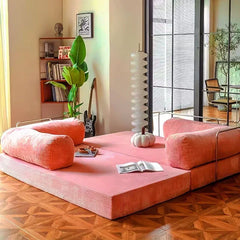corduroy foldable sofa bed in italian retro design
