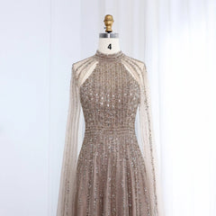 An exquisite formal party dress with a graceful silhouette and a sweeping train.