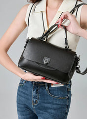 Soft cowhide shoulder bag styled for everyday wear