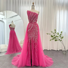 A glamorous trumpet dress shown from a full-length angle, showcasing its silhouette.