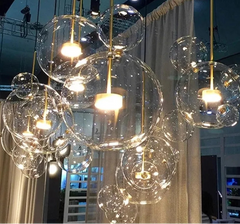 Glass cluster pendant light styled in upscale interiors