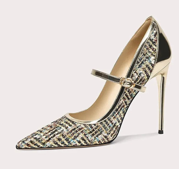 Handmade patchwork pumps for weddings and parties