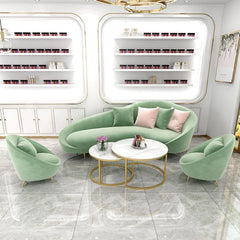 Flannelette fabric curved sofa in luxury interior