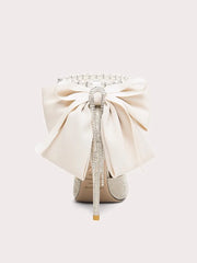 Handmade wedding shoes with beaded floral embroidery