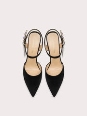 Kid suede colorful stiletto heels designed for wedding and gala events